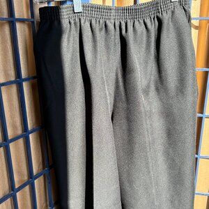 Alfred Dunner Women’s Pull On Pants Size 16 Black Elastic Waist